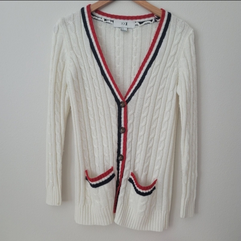 Forever 21 Cardigan | Red White & Blue